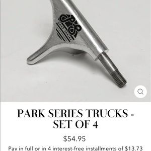 Sure grip park series 3” trucks! Perfect for the skate park. Tall and wide